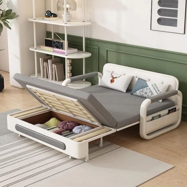 Foldable Sofa Bed with 2 Pillows, Couches and Sofas for Living Room Bedroom, Sleeper Sofa Chair Recliner Lounge (62.2")