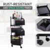 Kitchenwell Round Multi-Purpose Rotatable Trolley Storage (Shelves-5)