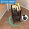 Kitchenwell Round Multi-Purpose Rotatable Trolley Storage (Shelves-5)